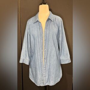 Christopher & Banks Blue Denim Shirt